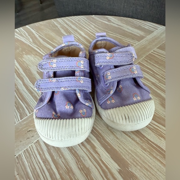 Cat & Jack|Baby girl lavender ditsy floral sneakers with easy slip on Velcro••• - Picture 6 of 8